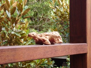 Hungry dinosaur on the look out for cat