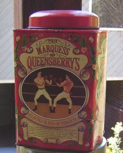 Marquis of Queensberry tea tin